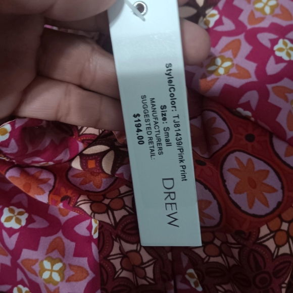 DREW Pink and Orange Wide Leg Pants - Picture 7 of 11